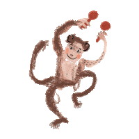 Monkey Maria Sticker by pomelody