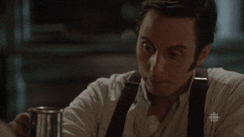 murdoch mysteries drinking GIF by CBC