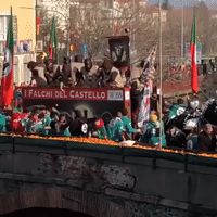 Thousands of Italians Attend Medieval Battle of the Oranges