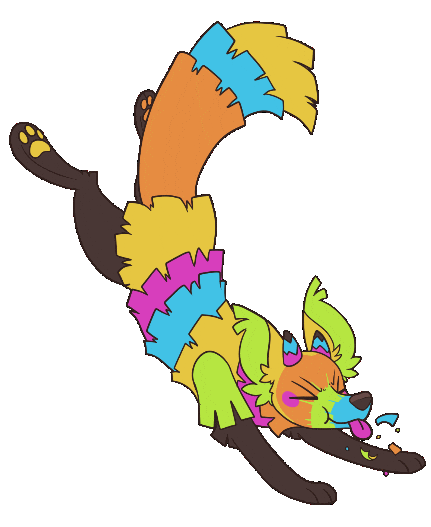 Rainbott giphyupload animation dog cartoon Sticker