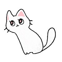 Adopt White Cat Sticker by maddy cha