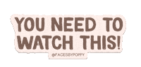 facesbypoppy video business watch reel Sticker