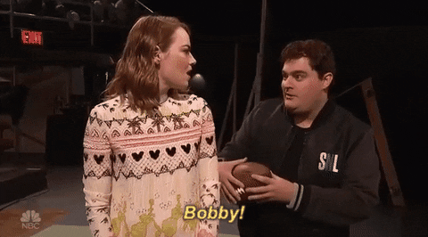 emma stone flirting GIF by Saturday Night Live