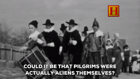 black and white pilgrims GIF by South Park 