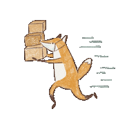 Fox Shopping Sticker by Reiko Chen