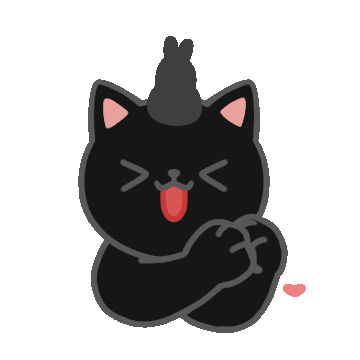 Black Cat Sticker by Choandkang