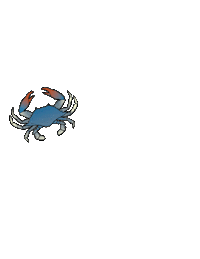 Blue Crab Sticker by Route One Apparel
