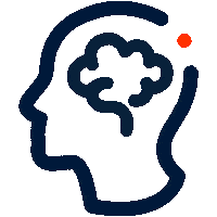 Thinking Brain Sticker by AlphaSights