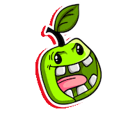 Monster Apple Sticker by BABAUBA