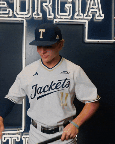 Georgia Tech Baseball GIF by Georgia Tech Yellow Jackets