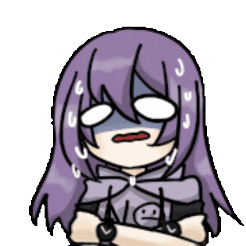 Scared Violet Sticker