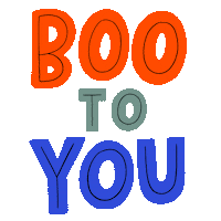 Halloween Boo To You Sticker by SUPER NICE LETTERS