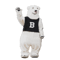 Polar Bear Wave Sticker by Bowdoin College