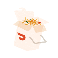 Take Out Asian Food Sticker by DoorDash