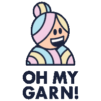 ohmygarn omg gunda strikke strikking Sticker