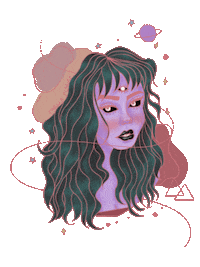 Girl Alienigena Sticker