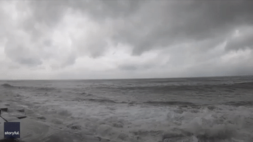 Waves Breach Boardwalk in West Bengal as Cyclone Yaas Approaches Coastline