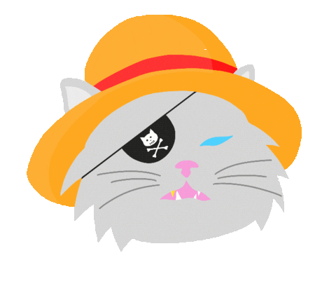 One Piece Cat Sticker by Jasi