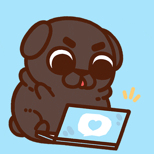 Working Hard Locked In GIF by Puglie Pug