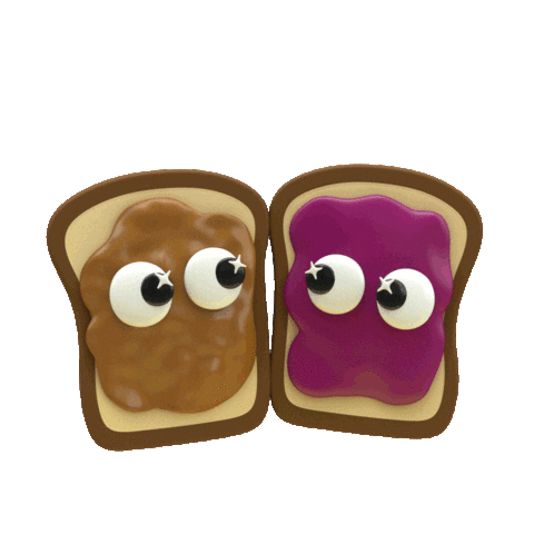 Peanut Butter And Jelly Love Sticker by Mora Vieytes
