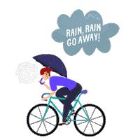 Raining Go Away Sticker by OCBC Bank