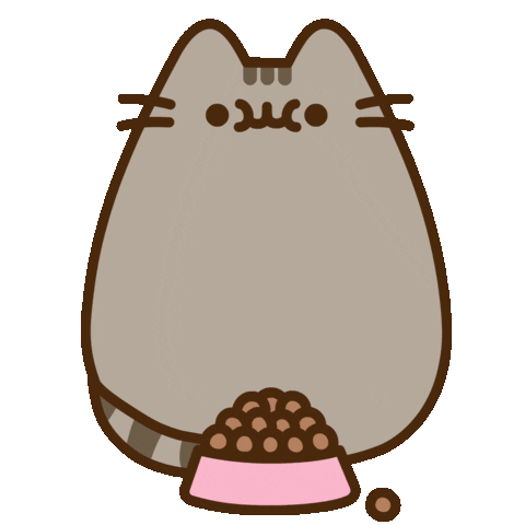 Hungry Fat Cat Sticker by Pusheen