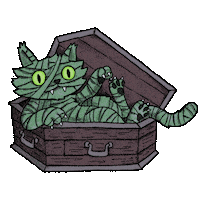 Cat Halloween Sticker by William Robin Conway