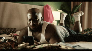swipenightfilm eating bed dating bald GIF