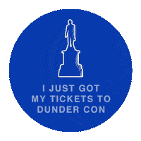 dundercon the office dwight theoffice dunder mifflin Sticker