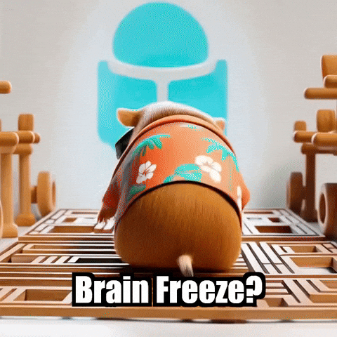 Brain Freeze Struggling GIF by Guinea Gambino