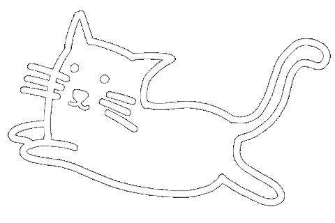 Cat Running Sticker