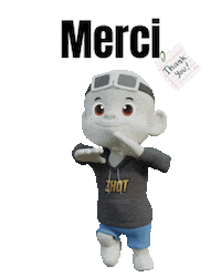 Merci Beaucoup M Sticker by Zhot