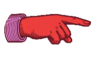 Hand Pointing Sticker
