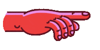 Hand Pointing Sticker