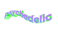 text psychedelic wordart Sticker