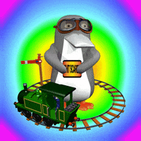 Scared Train GIF