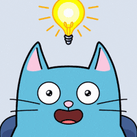 Blue Cat Oops GIF