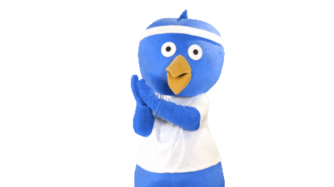 bluebird running Sticker by Roparun