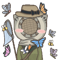 Butterfly Forest Sticker by Fluffy the Thunder God 雷神阿毛