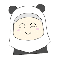 nisasso cute smile animal panda Sticker
