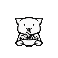 thisisus_basecamp happy cat food eating Sticker