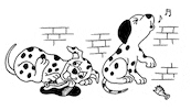 Dalmatian Sticker by ABLUP