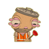 Drew Plunger Sticker by BOYISHMIND