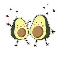 Valentines Day Avocado Sticker