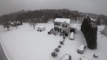 Drone Footage Shows Stunning Wintry Scenes in North Carolina
