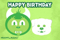 HappyTheHodag happy birthday happy the hodag birthday kiss happy and buddy birthday GIF