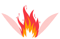 Fire Burn Sticker by Morgane Perrot