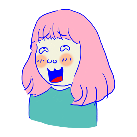 azkafiras girl kawaii laugh 90s Sticker
