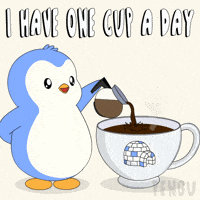 Good Morning Coffee GIF by Pudgy Penguins