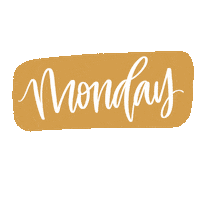 Monday Lettering Sticker by Lili and Bella